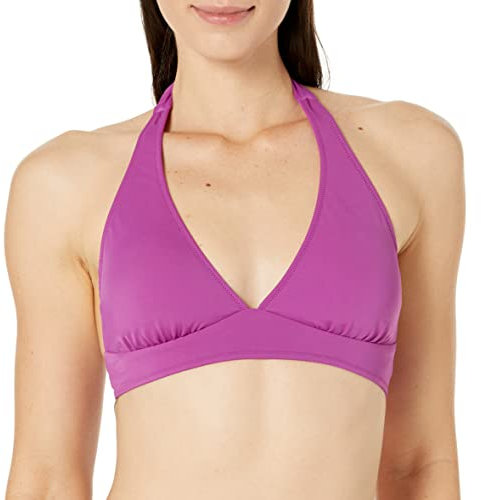 Amazon Essentials Costume da Bagno Bikini con Allacciatura al Collo e Supporto Leggero (Disponibile per Taglie Forti) Donna, Viola, 48