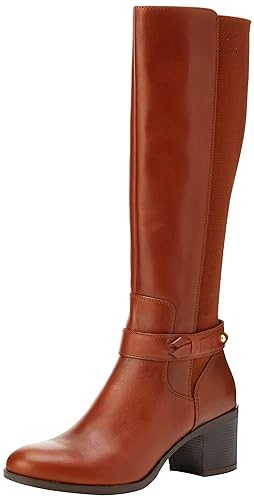 Geox D New Asheel, Stivali Alti al Ginocchio Donna, Marrone, 40 EU