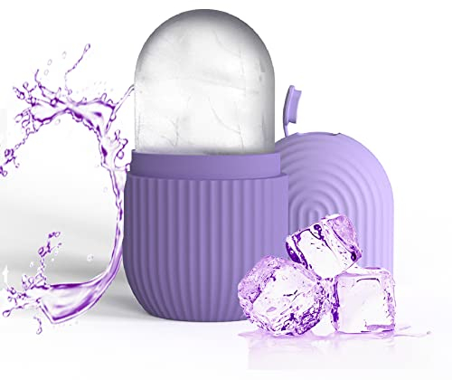 Joyeee Ice Roller, Facial Eisroller Augeneis Gesichtsbehandlung Schönheit Hautpflege Eiskompresse Schrumpft Poren, Anti-Falten, reduziert Schwellungen, verbessert die Hautelastizität, Violett
