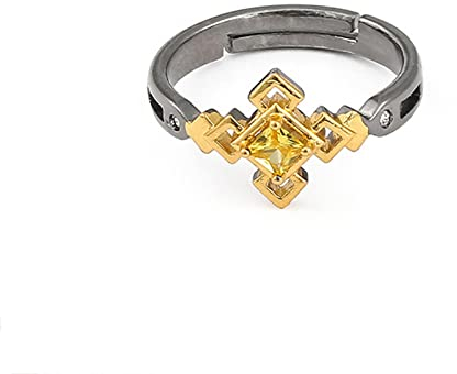 flowereyes Trendy Anime Genshin Impact Tartaglia Ringe Karneval Halloween Party Dekoration einstellbar innerhalb einer Reihe Ringe Diluc Ganyu Albedo Kunikuzushi Cosplay Requisiten für Männer Frauen