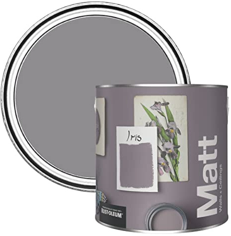 Rust-Oleum Colours Matt Emulsion Wall and Ceiling Paint - Iris 2.5L