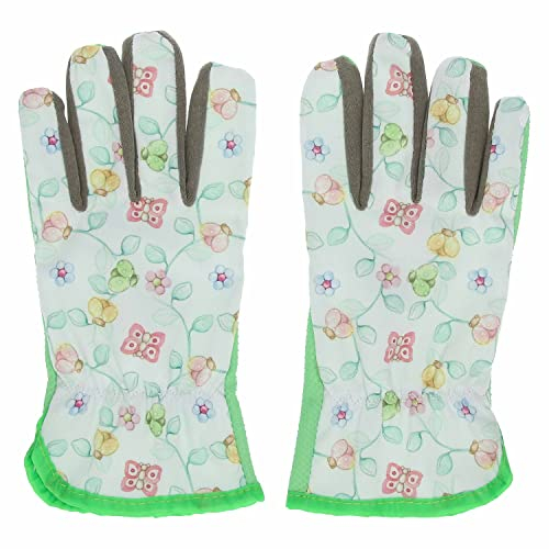 THUN Pasqua 2023, Guantoni Da Giardinaggio Decorati con Iconiche Farfalle Thun in Poliestere, Linea Pasqua Favolosa, 22x9 cm