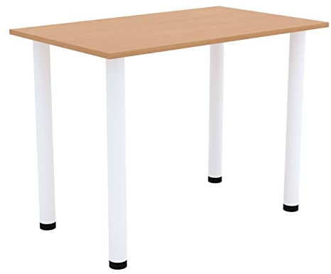 AKKE Esszimmertisch 80 cm x 50 cm Esstisch Kleiner Tisch Küchentisch Schreibtisch Dining Table Esszimmermöbel Weiße Beine