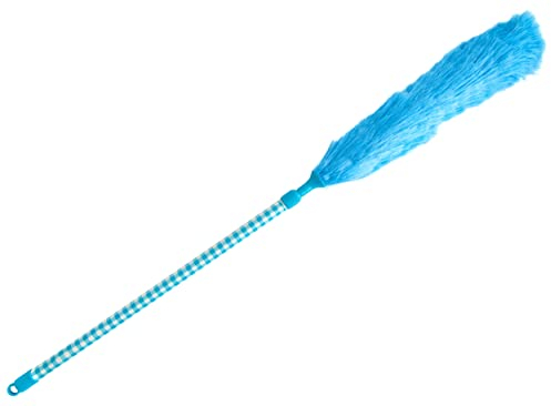 HOMESHOPA Static Duster with Telescopic Handle, Extendable Electrostatic Magic Static Feather Duster for Home Kitchen, Reusable Duster for Cleaning Cobweb Ceiling Fans Lights Furniture -Random Colour