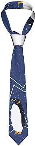 Pinguin-Muster Herren-Tier-Krawatte, Seidenkrawatte, Geschenk, Anzug, Hochzeitskrawatte, Taschentuch-Set, Business-Manschettenknöpfe, gewebt, lässiges Krawatten-Set