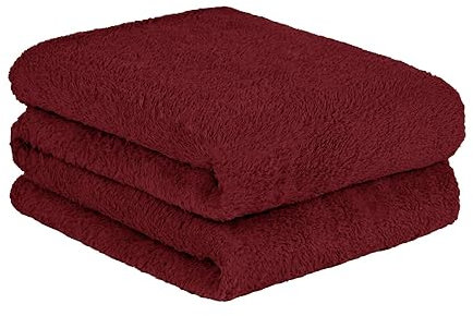 Brentfords Throw for Sofa Teddy Fleece Wine Red Throw, Warm Blanket for Winter Ultra Sofa Cosy Thick Blanket Couch Cover Bed Throw Blanket King, 200x240cm
