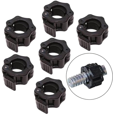 GERUI 6pcs Hantelverschlüsse Hantel Verschluss,Hantel Verschluss Schnellverschluss Hantelstange Klammer Hantel Sicherung für Workout Gewichtheben Training Fitness Zubehör (3.0CM)