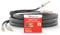 Nakamichi Excel Series Conector tipo banana chapado en oro de 24 quilates con cable de altavoz (6 pies) 99.9% cobre libre de oxígeno (OFC) trenzado resistente - Negro (12 AWG / 6 pies / 1.8 m)