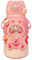 Yolispa Bouteille d'eau Kawaii 500 ml pour bouteille d'eau isotherme en acier inoxydable avec brosse et autocollant 3D pour garder au chaud et au froid