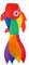 In the Breeze Windsack mit Regenbogen-Damsel-Fisch, 76,2 cm, großer und farbenfroher Fischsack mit Applikations-Design