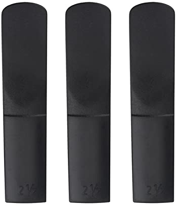 Tissting 3 Pièces Anches de Saxophone Alto 2,5 Pièces Anches D'Embout de Saxophone Alto en Plastique Noir 2,76 X 0,59 X 0,12 Pouces Anches de Saxophone pour Joueur de Saxophone