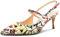 MAGIOPY Donna Medio Gattini Tacco Heel a Punta Cinturino alla Caviglia Pumps Slingback Fibbia Ufficio Dress Scarpe 6.5 CM Heels Motivo del Poker 35 EU