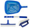 Kit De Limpieza De Piscina - Suministros De Piscina De 4 Piezas | Alcantarillado, Cepillo, Perca Ajustable para Mantenimiento Y Limpieza De Paredes De Piscina