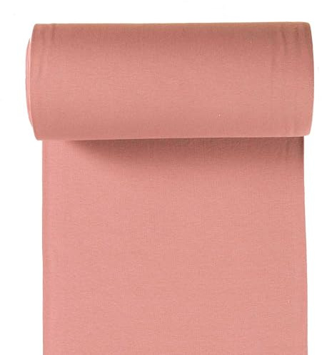 Bio Bündchenstoff Schlauchware 35(70) cm breit Meterware ab 25cm Jersey Oeko-Tex, Farbe:014 - pink
