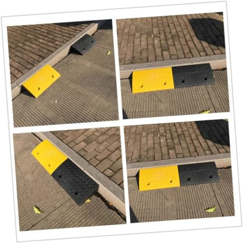 ULTECHNOVO Rollstuhlrampe auffahrrampen aufahrrampen e Scooter mi plasure motoriktisch Motor Roller rollhocker Motorcycle ausstecher Auto Rampe für Roller Schwellenrampe Stufenrampe Yellow