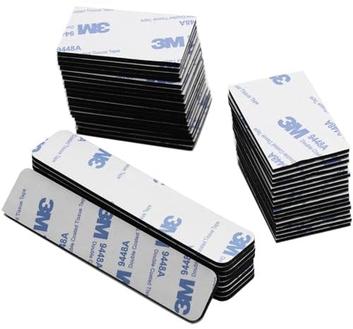 Double Sided Sticky Tape 50 Pcs Heavy Duty Picture Hanging Strips Strong Mounting Adhesive Foam Pads Waterproof Rectangle for Indoor & Outdoor