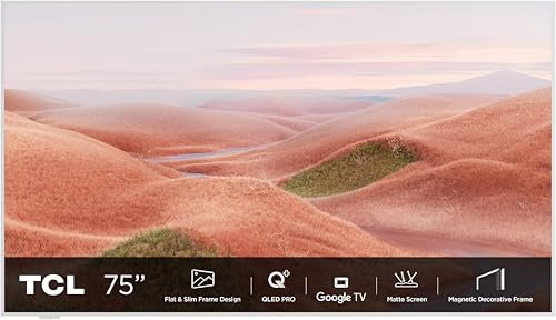 TCL NXTVISION A300W 75 Zoll QLED PRO 4K Ultra HD TV, 4K HDR PRO, Mattes Display, Smart TV unterstützt durch Google TV (Dolby Vision IQ & Atmos, 144Hz Motion Clarity Pro)