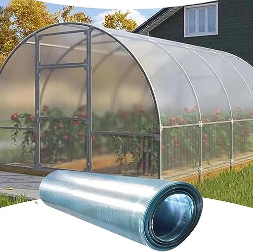 Transparente Polycarbonat-Dachplatten, flexibel und 0,8 mm Platten für Gewächshäuser, Vordächer und Frühbeete, Regen- und Schneeschutz mit einfacher Installation, inklusive Schrauben, 20 m Länge