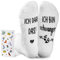 Jadive Schwangerschaft Geschenk Socken ICH BIN SCHWANGER Werdende Mama Geschenk Lustig Geschenke für Werdende Mütter Schwangere Schwangerschaft Verkünden Weihnachts(Weiß,Korallenvlies)