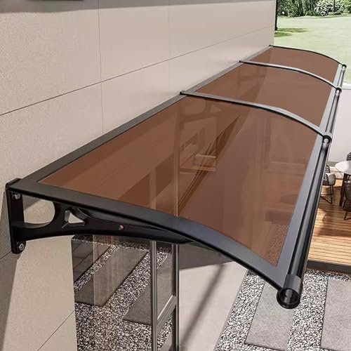 Terrassen-Überdachung für Außentür, mit Aluminiumhalterung, erweiterbar/anpassbar, 61 x 210,8 cm, UV- und schneebeständig