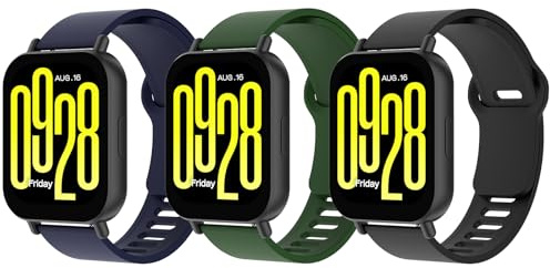 WD&CD Armband kompatibel mit Xiaomi Redmi Watch 5 Active/Lite Weiches Silikon, Verstellbare Fitness Armband kompatibel für Frauen männer