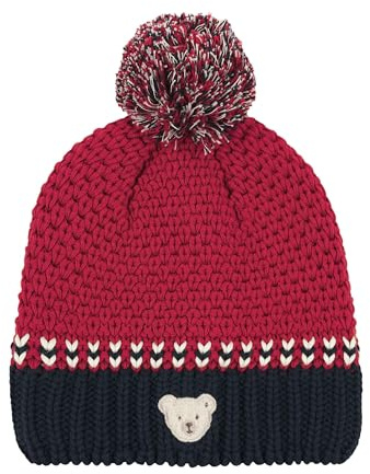 Steiff Beanie Mütze EU Größe 53 Jester red, weich und warm, stylische Wintermütze für Jungen & Mädchen, angenehmer Perfekter Sitz