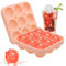 Spetsbst Silikon Eiswürfelform Rose, Eiswürfelform Lustig 9 Fach Ice Cube Tray Eiswürfelformen, Eiswürfelbehälter mit Deckel Wiederverwendbare Eiswürfelformen für Eis, Whiskey, Cocktail, Saft, Kaffee