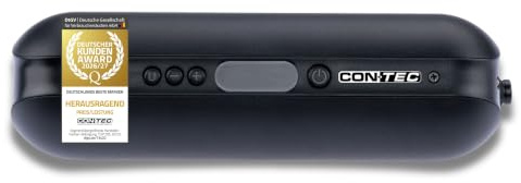 CONTEC Akku-Minipumpe Air Tronic, Digitale Druckanzeige, 180mm | Max. 10,3 bar/150 psi, für Fahrrad-, Auto-, Ball- & Luftmatratzenventile, Powerbank- & Taschenlampenfunktion, 1 Stück