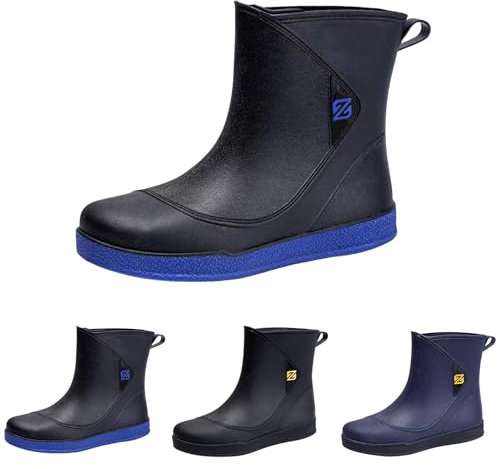 Generisch Slip on Uomo Stivali in gomma da uomo, scarpe da pioggia, scarpe da lavoro casual, alla moda, per attività all'aperto, per il lavoro, per la pesca, per il lavaggio dell'auto, non slip