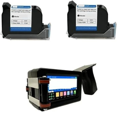 KAKAK 1760PLUS-3 12.7MM Thermal Inkjet Printer For Plate Portable Text QR Barcode Batch Number Logo Label Coding Machine for Text Barcode Date(With 2 ink)