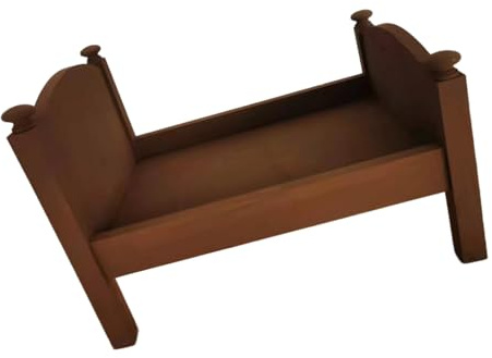 Wooden Small Bed/Round Table for Newborns Photography Baby Posing Assist/Side Photo Props for Photographers Baby Photoshoots