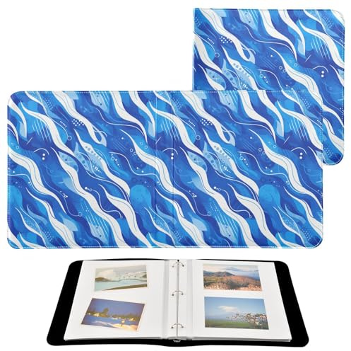 Album fotografico autoadesivo per foto a righe blu baseball, per foto di tutte le dimensioni, 10 x 15 cm, 12 x 17 cm, 15 x 20 cm