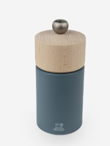 PEUGEOT - Boreal 12 cm Pepper Mill - Classic Grind System - Made with PEFC Certified Beech Wood - Made in France - Sky Blue Finish