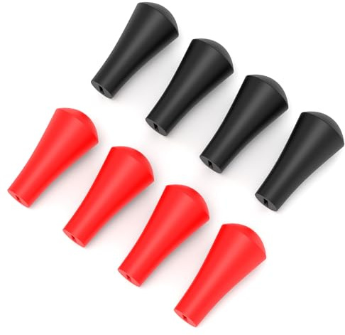 KRAJEWS 8 Pack Rubber Cap Silicone Tips Replacement Parts Piece for RAM X-Grip Mount, Black (Black&Red)