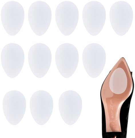 12 Stück Anti Rutsch Sohle Pads Schuhe Transparent, Rutschfeste Sohlen Aufkleber für High Heels, Stiefel & Sandalen, Selbstklebende Anti Rutsch Sohle Pads, Antirutsch für Schuhe auf glatten Böden
