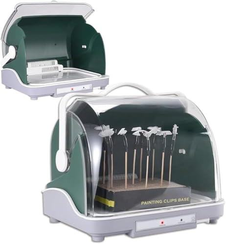 Cabine de séchage pour aérographe, cabine de séchage pour peinture de maquettes, cabine de séchage électrique pour aérographe 120 W avec mode air froid, boîte de filtration d'eau et housse anti-poussi