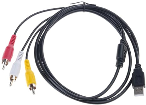 YROHGKPN Cavo adattatore flessibile da USB a 3RCA AV da 150 cm per HDTV, PC e sistemi di home entertainment