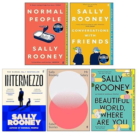 Sally Rooney 5 Books Collection Set (Intermezzo, Conversations with Friends, Mr Salary, Normal People & Beautiful World Where Are You)