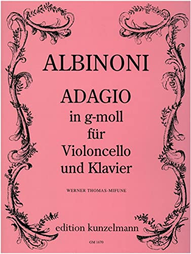 Tomaso Albinoni-Adagio G-Cello und Klavier-BOOK