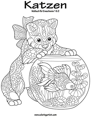 Katzenmalbuch für Erwachsene 1 & 2
