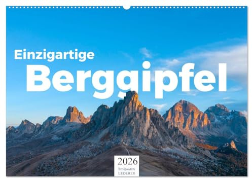 Einzigartige Berggipfel (Wandkalender 2026 DIN A2 quer), CALVENDO Monatskalender: Die Gipfel der schlafenden Riesen. (CALVENDO Natur)