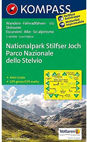 KOMPASS Wanderkarte Nationalpark Stilfserjoch /Parco Nazionale dello Stelvio: Wanderkarte mit Aktiv Guide, Radrouten und Skitouren. GPS-genau. Dt. /Ital. 1:50000