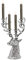 EDZARD Kerzenleuchter Hirsch Richard (H 43 cm) in Silber-Optik - Kerzenhalter, Kerzenständer Silber für Stabkerzen - Deko Kerzen, Tischdeko