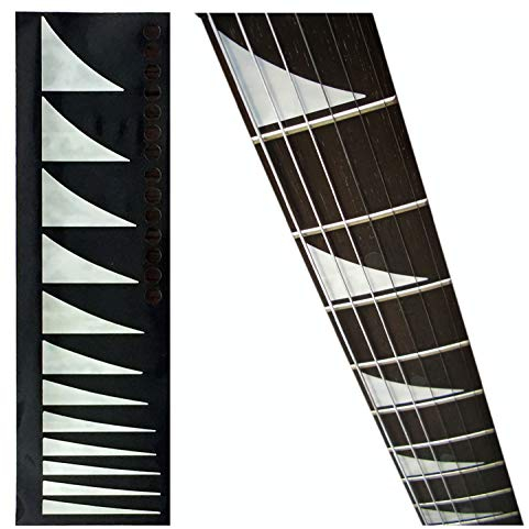 Inlay Sticker Griffbrett Position Marker für Gitarren & Bass – Shark-Fin Jackson Style with Rosewood Dots