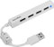 Speedlink SNAPPY Slim USB Hub - Passiver 4-Port USB Hub 2.0 - bis zu 480 Mbit/s, 4 x USB-A, mit Ferrit Mantelwellenfilter, kurzes Kabel 8cm, weiß