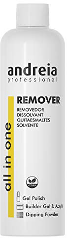 Andreia Professional Acetone nail Remover for Acrylic, Dipping Powder, Gel Polish and Gel Builder Nail Removal All In One - 250ml