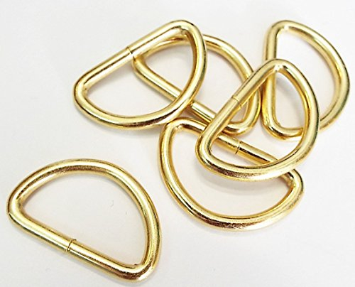 Halbringe/D-Ringe gold 30 mm 6er Set
