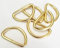 Halbringe/D-Ringe gold 30 mm 6er Set