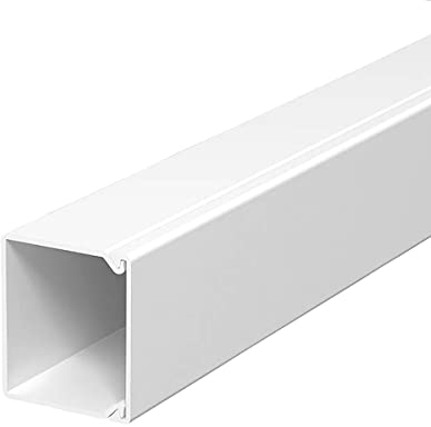 WITTKOWARE Kabelkanal (Leitungsführungskanal), Breite x Höhe 30x30mm, Länge 2m, 40 Stück (Gesamtlänge 80m), Farbe weiß