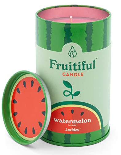 Luckies of London Soja-Aroma, lebhafte, fruchtige Dosen | Duftkerze mit langer Brenndauer | Wassermelone, Freesize